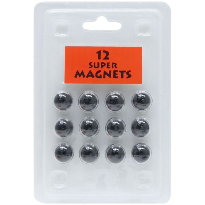 Blister 12 magnesów czarny