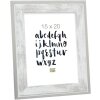 Deknudt Ramka drewniana S43RE 13x18 cm biała - srebrna krawędź