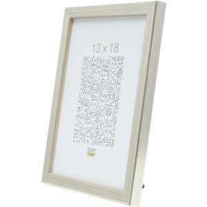 Ramka drewniana S41J Deknudt 21x29,7 cm srebrna
